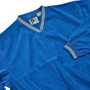 NEW Putter and Putt Windbreaker Mens Large Blue V-Neck‎ Pullover Vintage Golf